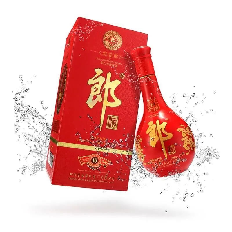 白酒　紅花郎 53% 500ml 紅花郎十五53度醬香型白酒500ml