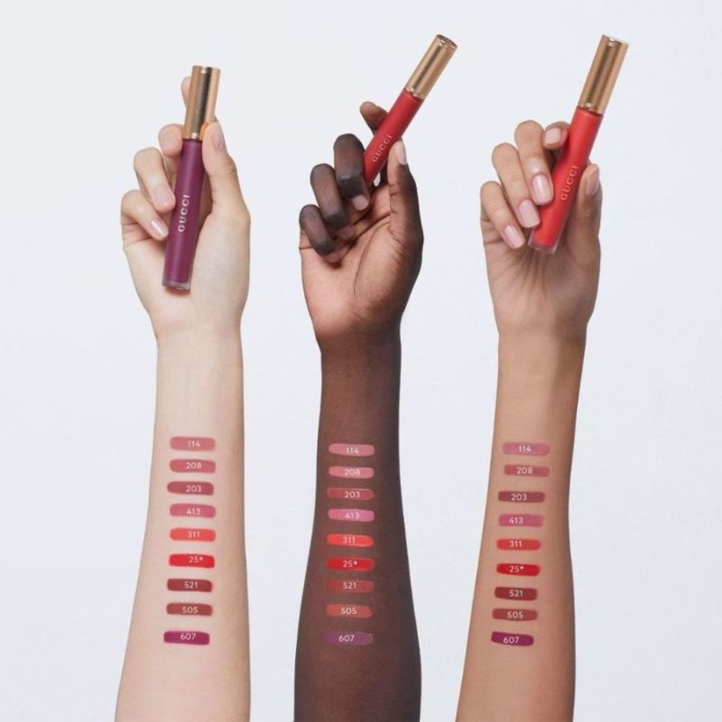 Gucci lipstick matte swatches hotsell
