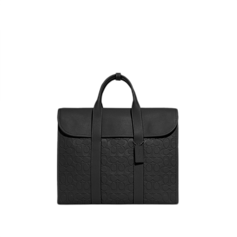 (特卖商品)COACH蔻驰男士蔻驰-经典标志皮革GOTHAM公事包-黑色