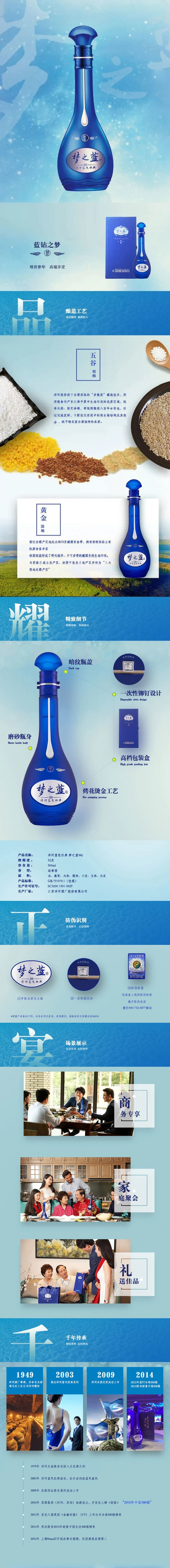 (夢之藍）梦之藍 YANGHE SPIRIT CLASSIC M6+ 白酒 梦之藍 YANGHE SPIRIT CLASSIC M6+ 白酒 洋河夢之藍M6+ 52度白酒