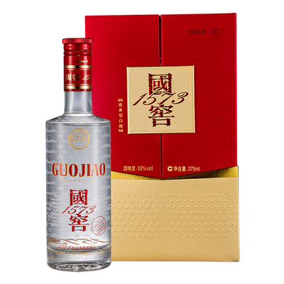 瀘州老窖國窖1573 禮盒裝52度濃香型白酒375 毫升-白酒-瀘州老窖
