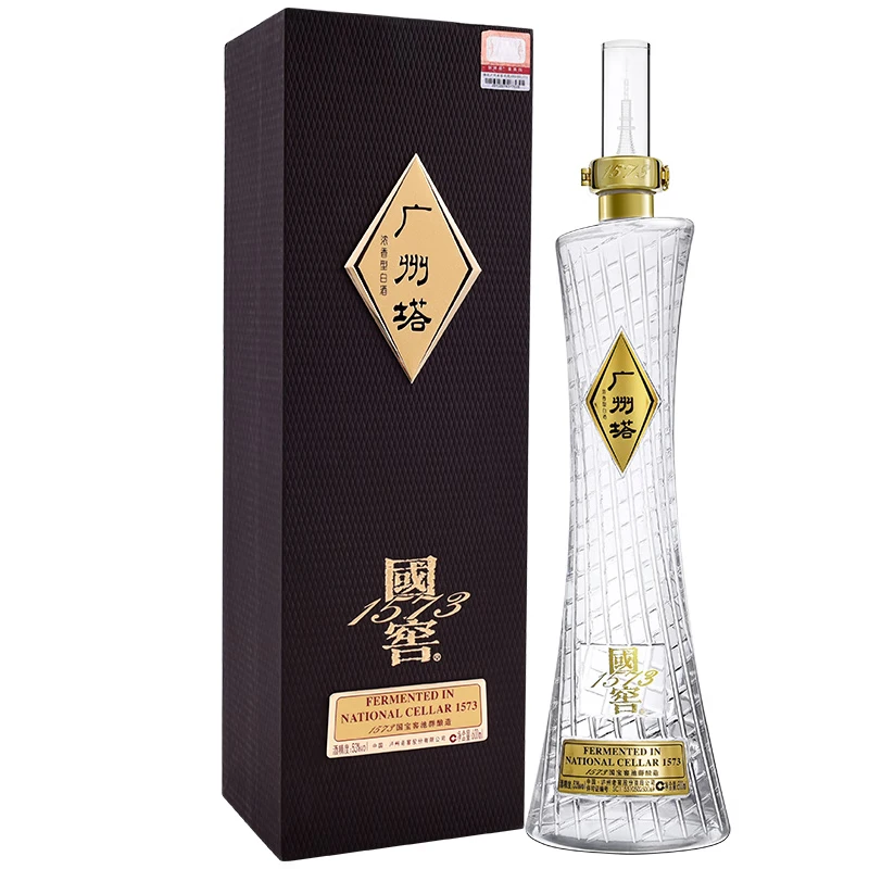 中国 広州塔 白酒 ハイジュウ 国告1573 600 ml 高級化粧箱入 53度 webp800