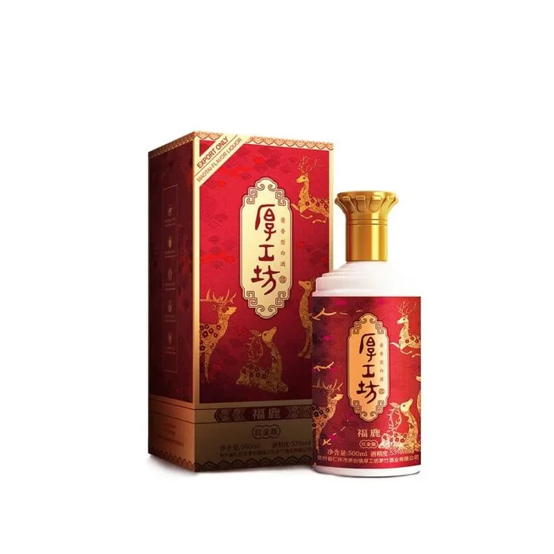 厚工坊酒53度福鹿紅金版白酒500毫升-白酒-厚工坊-Hou Gong Fang