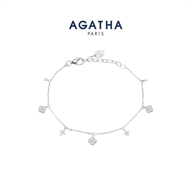 Agatha瑷嘉莎幸运四叶花银制手链02420744-136-TU