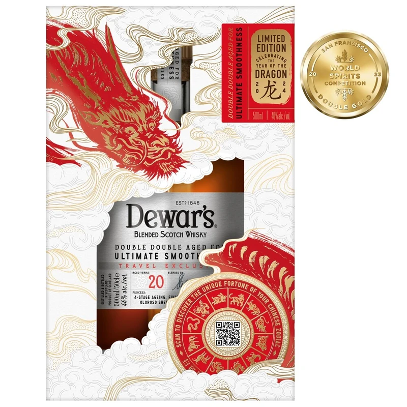 Dewar's 帝王四次陳釀20年蘇格蘭威士忌500毫升| Dewar's Double Double