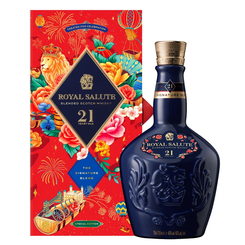 Royal Salute 皇家禮炮21年蘇格蘭威士忌2024新年限量版1公升丨Royal