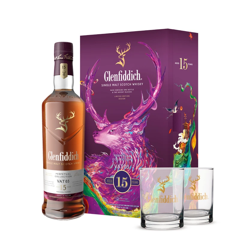 Glenfiddich 格蘭菲迪15年非凡永恆臻選系列VAT3新年禮盒單一麥芽威士忌
