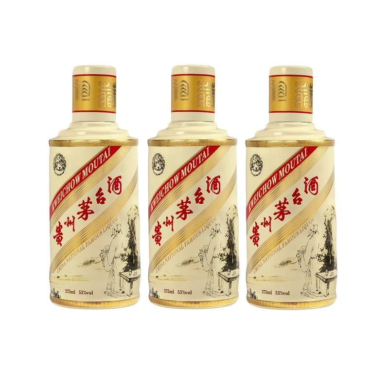 Moutai 53度茅台國酒典藏李白紀念版375毫升x 3丨Kweichow Moutai
