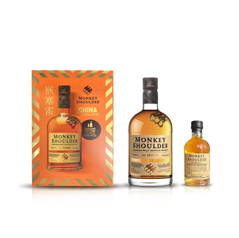 Monkey Shoulder 三隻猴子調和麥芽威士忌猴塞雷限定版1公升+ 200毫升丨