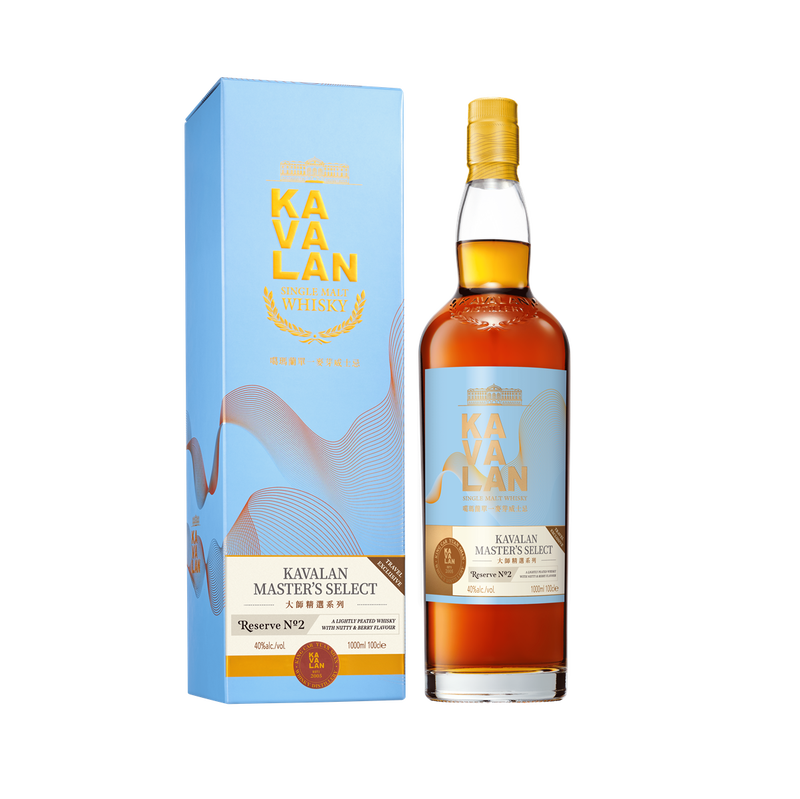 ウイスキー KAVALAN MASTER'S SELECT No.2 1000ml Kavalan 噶瑪蘭大師精選Reserve No. 2單一麥芽威士忌1公升丨Kavalan